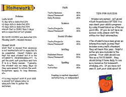 5th Grade Brochure