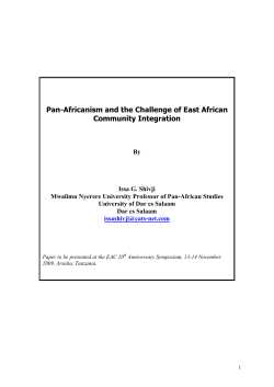 Pan-Africanism and the Challenge of East