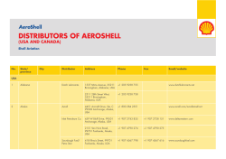 distributors of aeroshell (usa and canada)