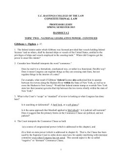 CONSTITUTIONAL LAW Gibbons v. Ogden, p. 37.