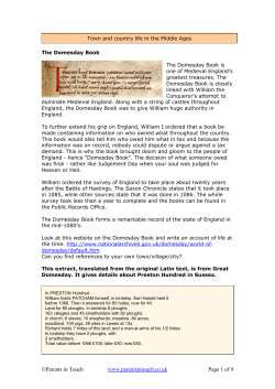 Town and country life in the Middle Ages