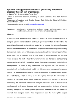 Physical force, self organization, morphogenesis and cancer