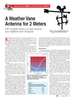 A Weather Vane Antenna for 2 Meters