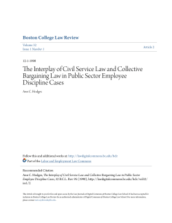 The Interplay of Civil Service Law and Collective Bargaining Law in