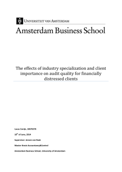 The effects of industry specialization and client importance on audit