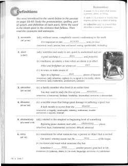 Definitions - TeacherWeb