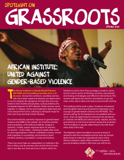 AfricAn institute: united AgAinst gender