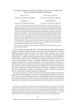 ANCESTRY-CONSTRAINED PHYLOGENETIC ANALYSIS