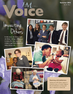 Impacting Others - Sisters of the Humility of Mary