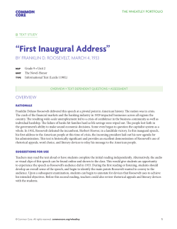 First Inaugural Address