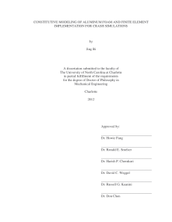 CONSTITUTIVE MODELING OF ALUMINUM FOAM