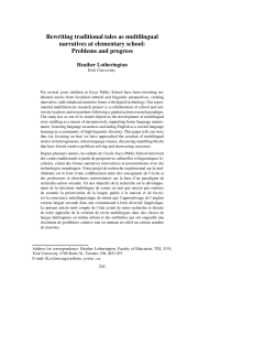 Rewriting traditional tales as multilingual narratives at elementary