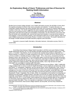 An Exploratory Study of Users` Preferences and Use of Sources for