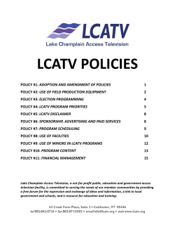 LCATV POLICIES