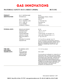 material safety data sheet (msds) butane