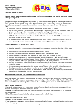 Spanish (Option) - Fulham College Boys` School