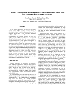 Low-cost Techniques for Reducing Branch Context