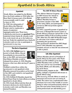 Apartheid Reading - Paulding County Schools