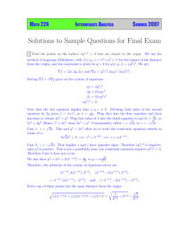 Solutions to Sample Questions for Final Exam