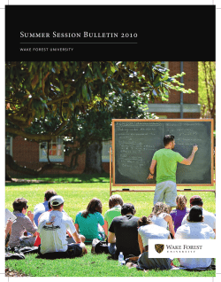 Summer Session Bulletin 2010