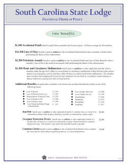 New Benefits - South Carolina Fraternal Order of Police