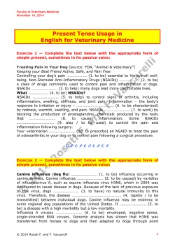 Present Tense Usage in English for Veterinary Medicine