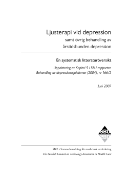Ljusterapi vid depression