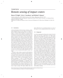 Remote Sensing of Impact Craters