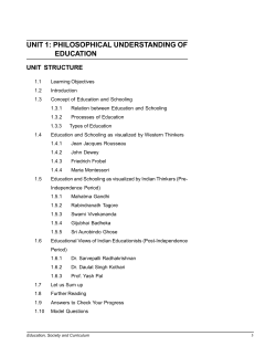 philosophical understanding of education