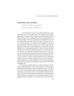 Interiority and Artifact - Penn Arts and Sciences