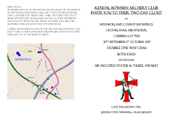Kendal Bowmen Clout Entryform 2017
