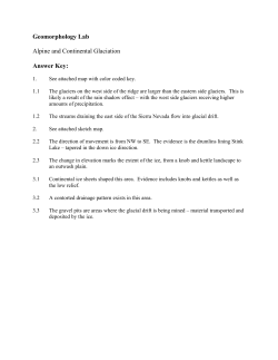 Geomorphology Lab Alpine and Continental Glaciation Answer Key: