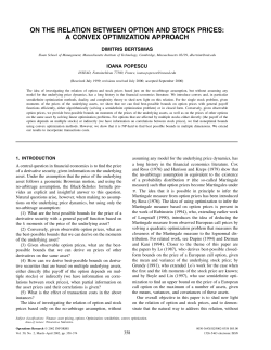 on the relation between option and stock prices: a convex