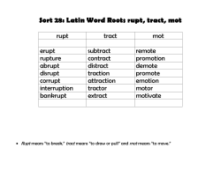 Sort 28: Latin Word Roots rupt, tract, mot
