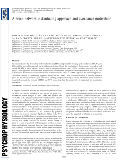 A brain network instantiating approach and avoidance