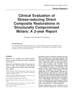 Clinical Evaluation of Stress-reducing Direct Composite