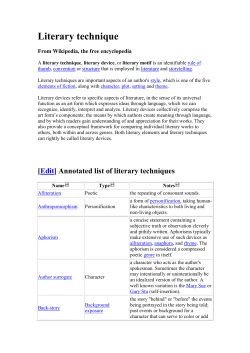 Literary technique