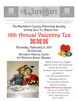 Current Issue - Marathon County Historical Society