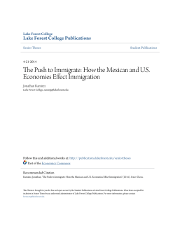 The Push to Immigrate - Lake Forest College Publications
