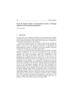 From the Pamir frontier to international borders: Exchange relations