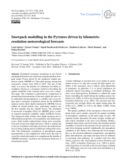 Snowpack modelling in the Pyrenees driven by