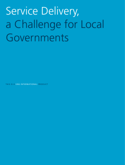 Service Delivery, a Challenge for Local