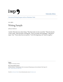Writing Sample - Iowa Research Online