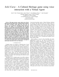 A Cultural Heritage game using voice - INESC-ID