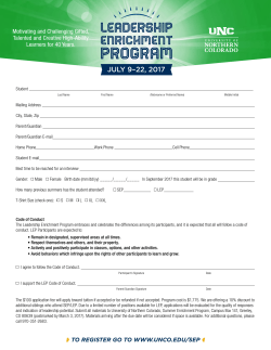 Application - University of Northern Colorado