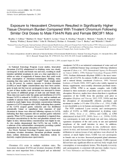 Exposure to Hexavalent Chromium Resulted in