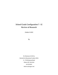 School Grade Configuration 7-12 - Near North District School Board