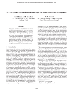 DL-LITER in the Light of Propositional Logic for Decentralized Data