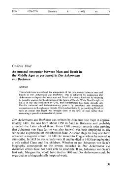 An unusual encounter between Man and Death in the