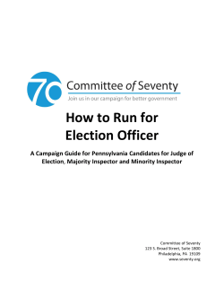 How to Run for Election Officer